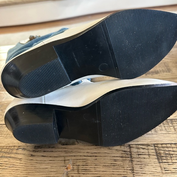 White Blue Jean denim vintage 9 women’s made in Portugal western Cowboy Boots - Picture 3 of 4